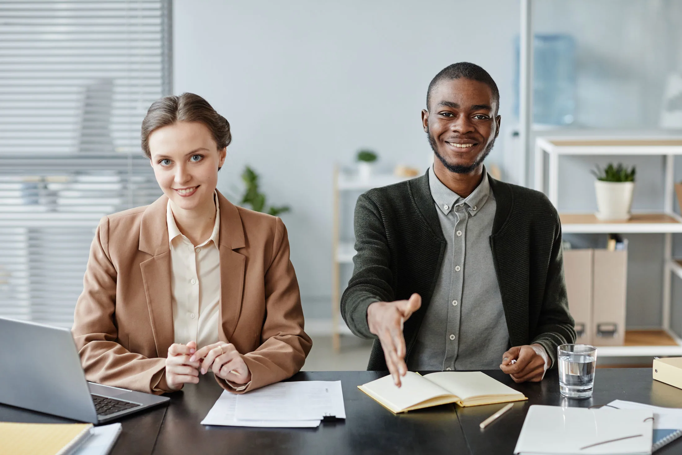 Hiring team and candidate discussing a role during an interview